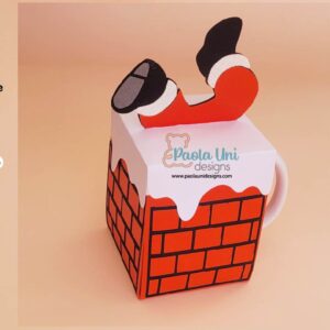 Archivo para recortar y armar caja para taza ó chocolate bomb(corta a mano, con cricut ó cameo)