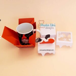 Archivo para recortar con cricut, cameo ó tijeras caja para taza de navidad