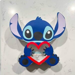 Digital para recortar y armar caja para San Valentin stitch