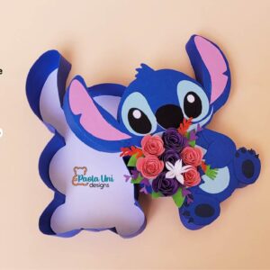 archivo para recortar y armar  con flores, nivel experto Stitch