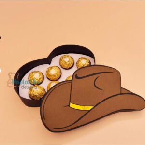 Price en dolares. Archivo para cortar y armar caja en forma de sombrero