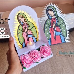 Archivo para recortar y armar altar VIRGEN DE GUADALUPE no incluye las rosas