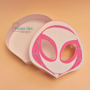 Archivo para recortar y armar caja en forma de spiderwoman