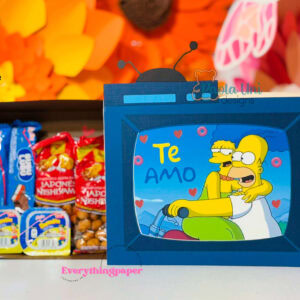 Archivo para recortar y armar caja en forma de televisor