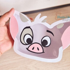 Archivo para recortar y armar caja en forma de cerdito