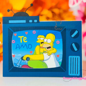 Archivo para recortar y armar caja en forma de televisor