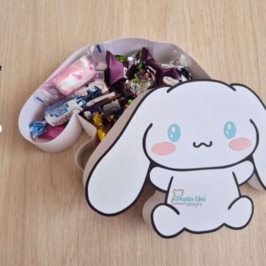 Archivo para recortar y armar caja en forma de conejo para san valentin