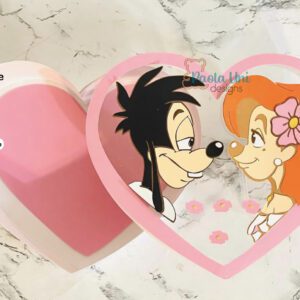 Archivo para recortar y armar caja en forma de corazón