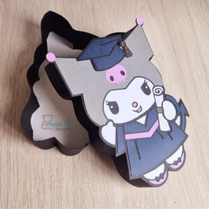 Archivo para recortar y armar caja en forma de Kuromi grado