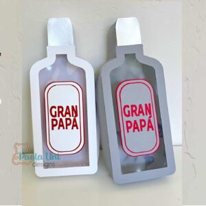 Archivo para recortar y armar caja en forma de tequila gran malo