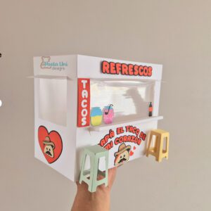 Archivo para recortar y armar caja en forma de casilla de comidas dia del padre