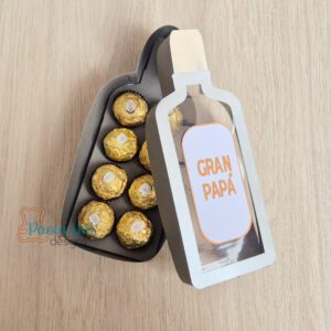 Archivo para recortar y armar caja en forma de tequila gran malo