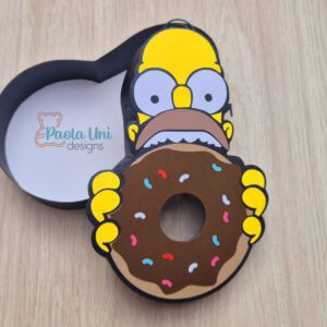 Archivo para recortar y armar caja en forma de dona PDF, SVG, STUDIO HOMERO