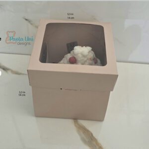 Archivo para recortar y armar caja para mini pastel, incluye toppers, recorta con cricut, cameo, imprime PDF  y recorta a mano