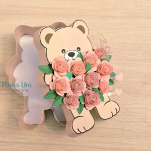 Archivo para recortar y armar caja en forma de oso