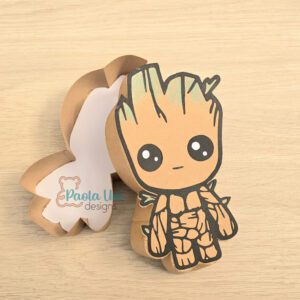 Archivo para recortar y armar caja en forma de Groot