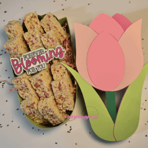 Archivo para recortal y armar caja en forma de tulipán