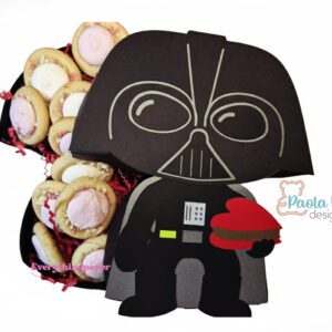 Archivo para recortar y armar caja en forma de Darth san Valentín