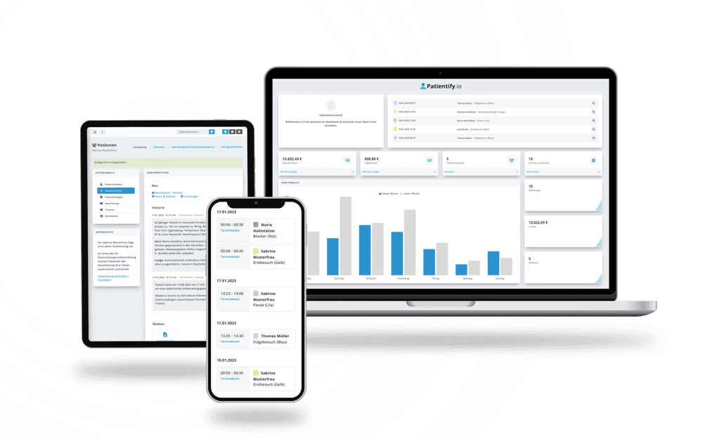 Patientify Software – Multi-Device-Ansicht