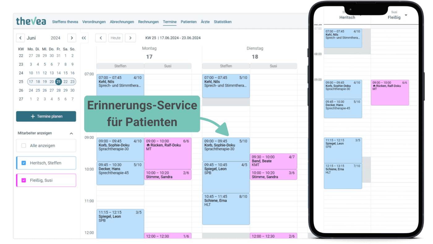 thevea Software – Kalender-Ansicht