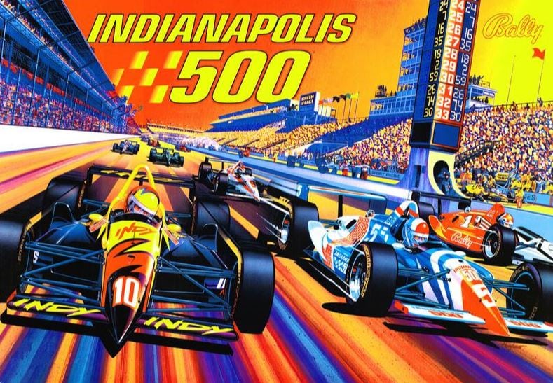 Indianapolis 500 Pinball Machine Translite