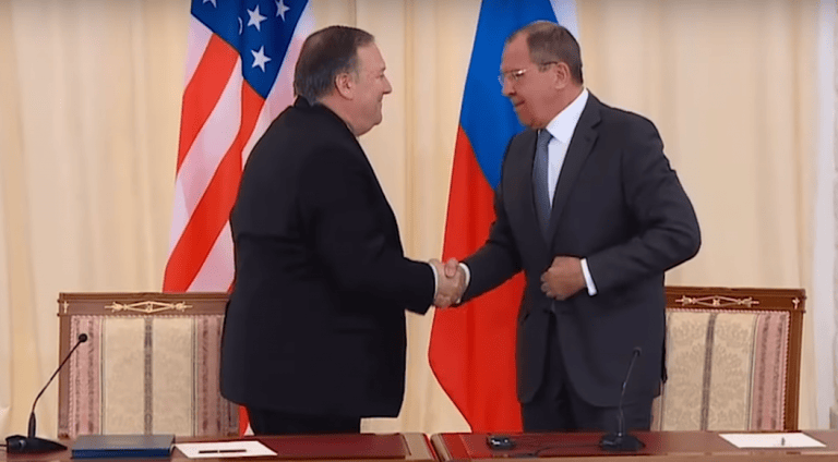 Pompeo, declarații alături de Lavrov, la Soci: SUA nu vor tolera implicarea Rusiei în alegerile din 2020