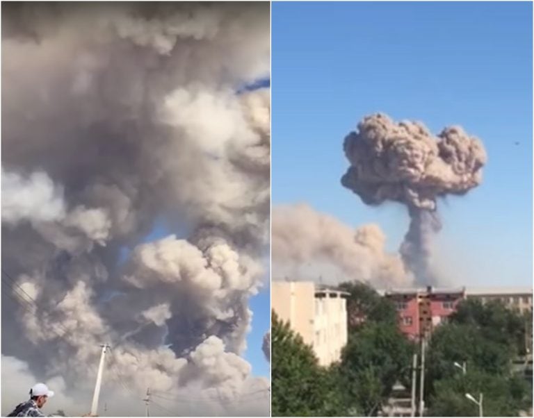 VIDEO – Explozii masive la un depozit militar din Kazahstan