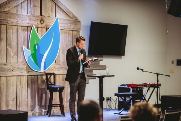 Pastor Marcus preaching