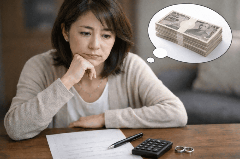 40代で離婚と退職金について悩む男女