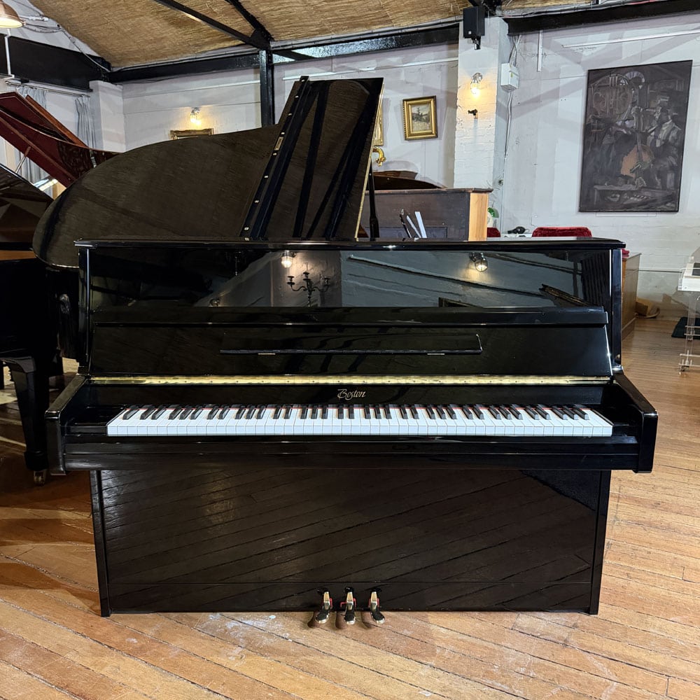 Used | Steinway & Sons Boston UP-118C | Upright Piano  | Black Polyester | 103964