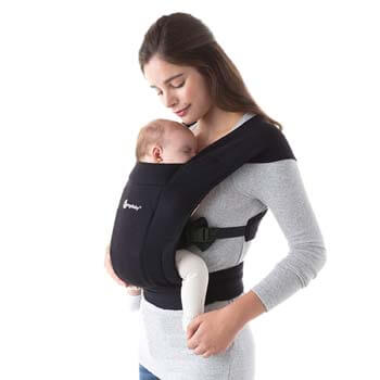 3. Ergobaby Embrace Baby Wrap Carrier, Infant Carrier for Newborns 7-25 Pounds, Pure Black