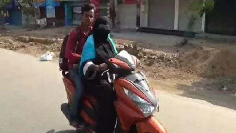 Razia rides on scooty for 1400 km to bring back her stranded son Razia rides on scooty for 1400 km to bring back her stranded son