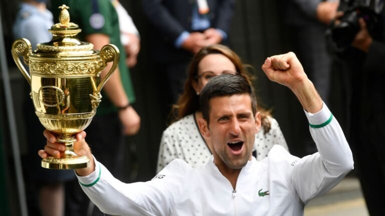 Novak Djokovic wins sixth Wimbledon title after battle with Matteo Berrettini Novak Djokovic wins sixth Wimbledon title after battle with Matteo Berrettini