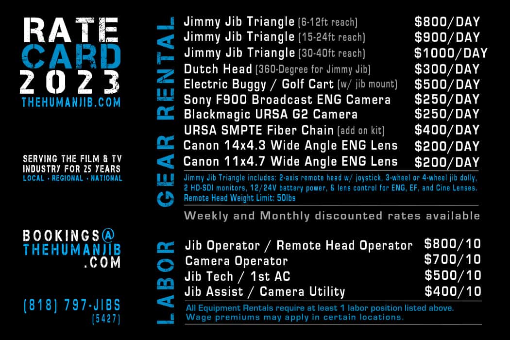 JIB RATES and SPECS