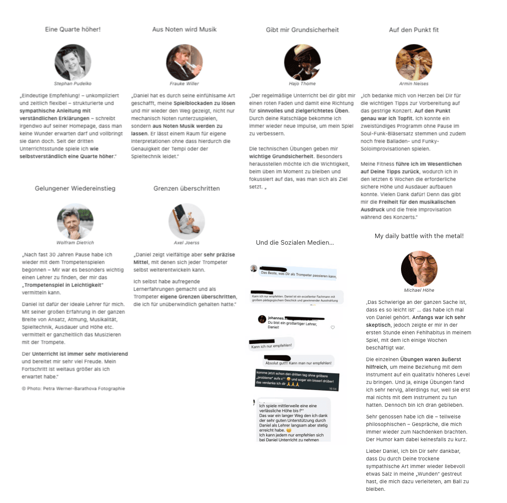 Erfahrungsberichte Trompeter