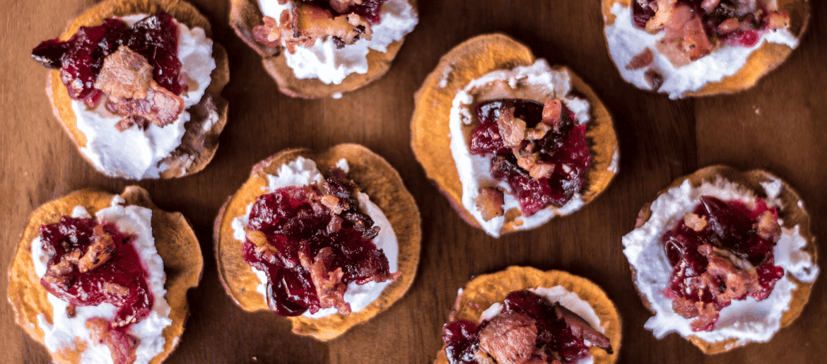 Bacon Cranberry Cheese ‘Crostini’