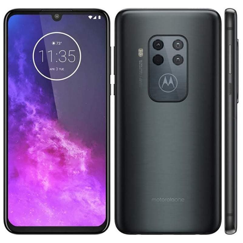 Motorola One Zoom Xt2010-1 Titanium – 128GB ROM, Tela 6.4” OLED, Cam. 48 MP Quad Pixel, Selfies de 25 MP Quad Pixel