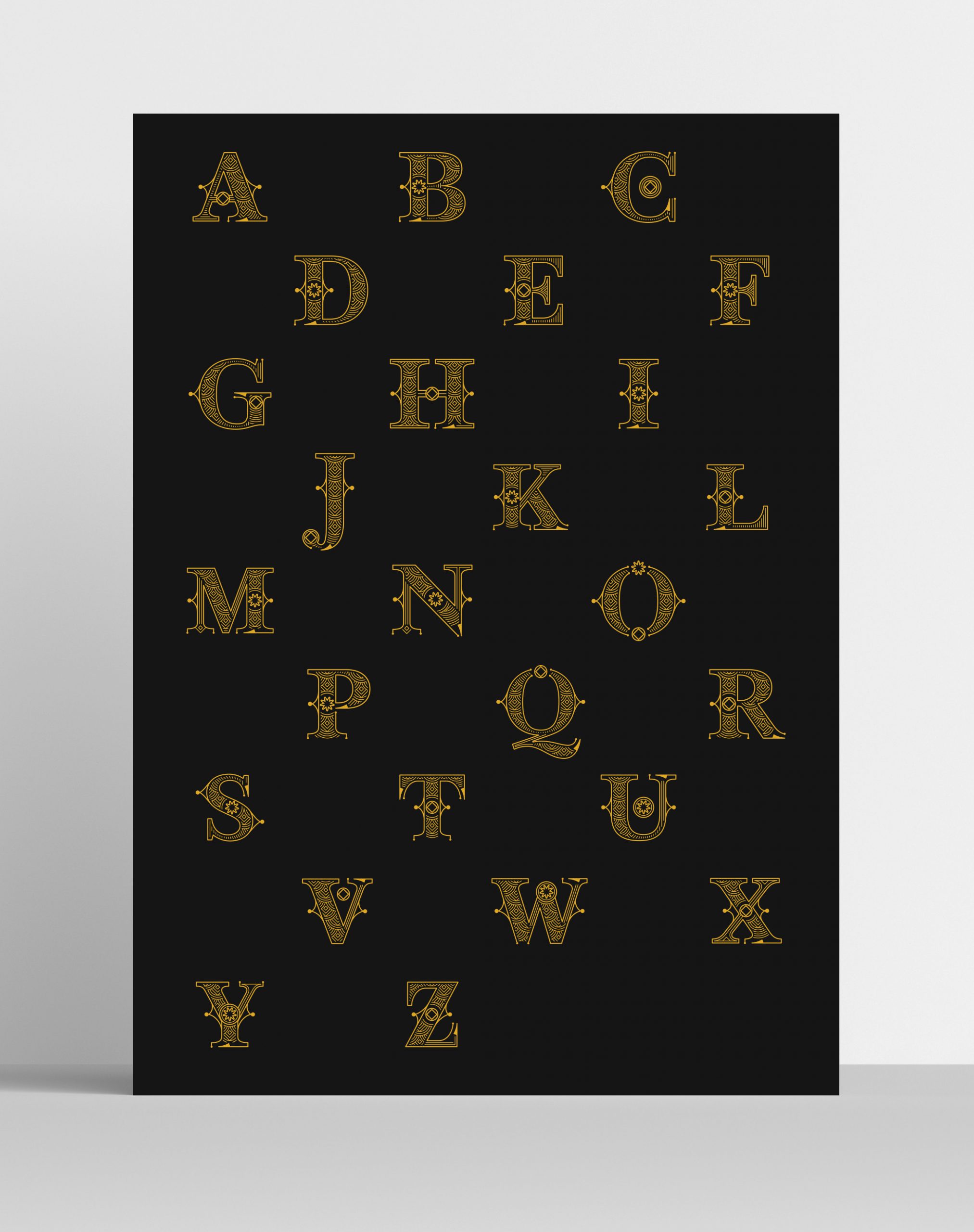 "Russkii diamond" Latin font visualization