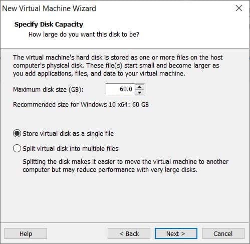 Capacity and single file storage