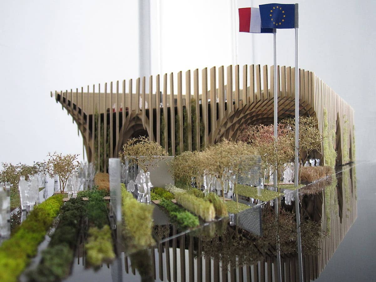 Maquette du pavillon de l'exposition universelle de Milan par XTU