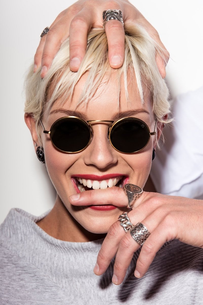 Un'immagine dello shooting per David Marc