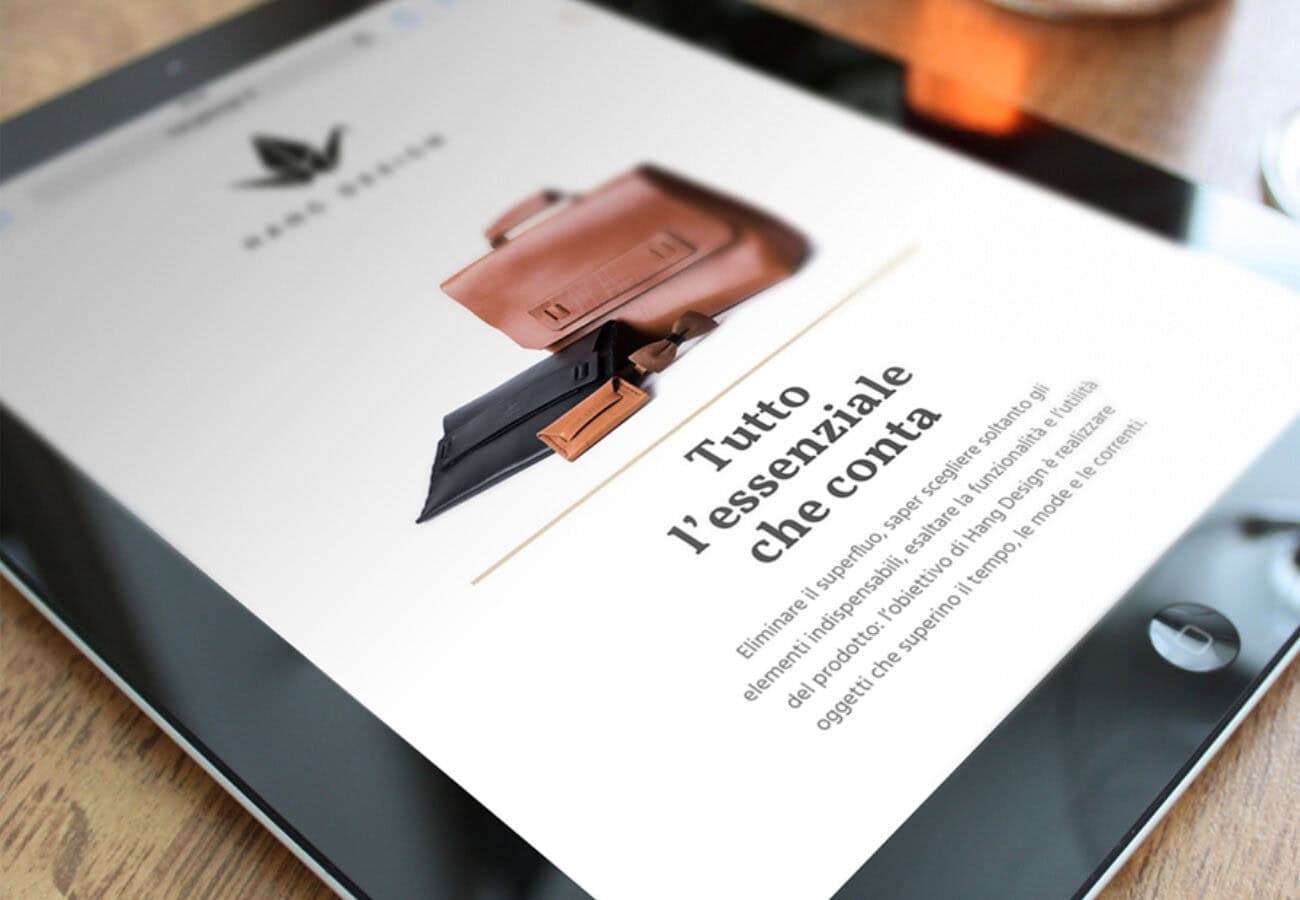 Hang Design Sito Web