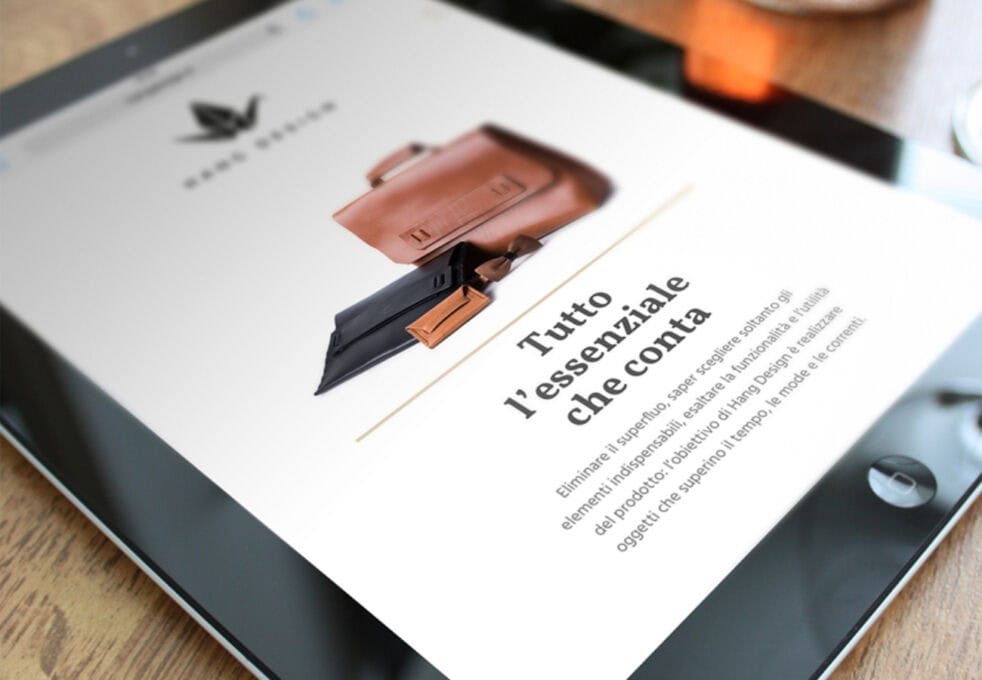 Hang Design Sito Web