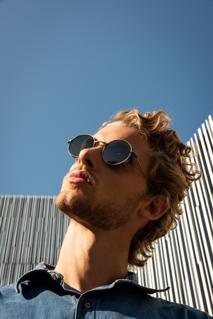 Un'immagine dello shooting per David Marc