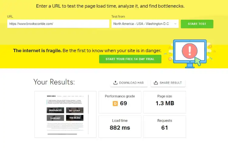 WPX - pingdom test