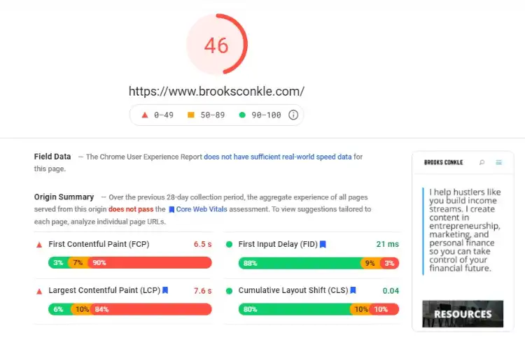 wpx - mobile google speed test