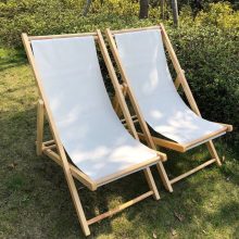 wooden deck sling chair with canvas canopy beech wood folding deck chair