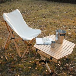 outdoor camping folding chair premium beach outdoor chair wood frame