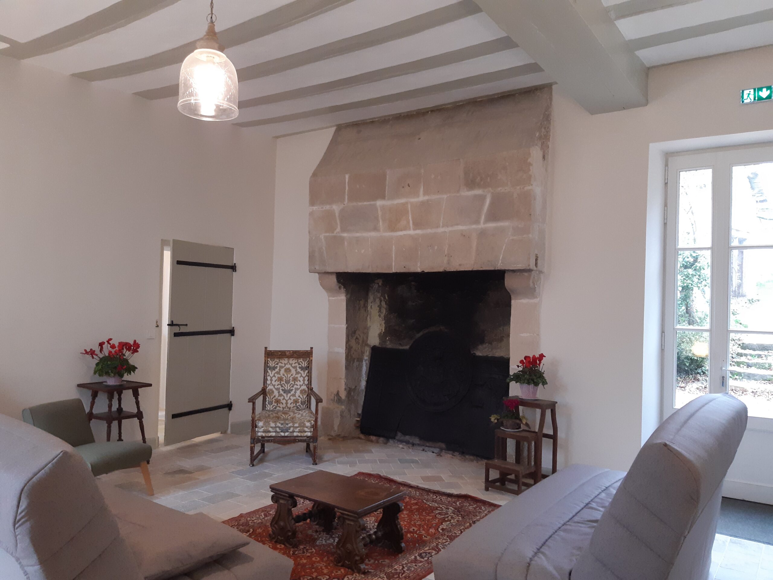 Le gîte au rez-de-chaussée du château