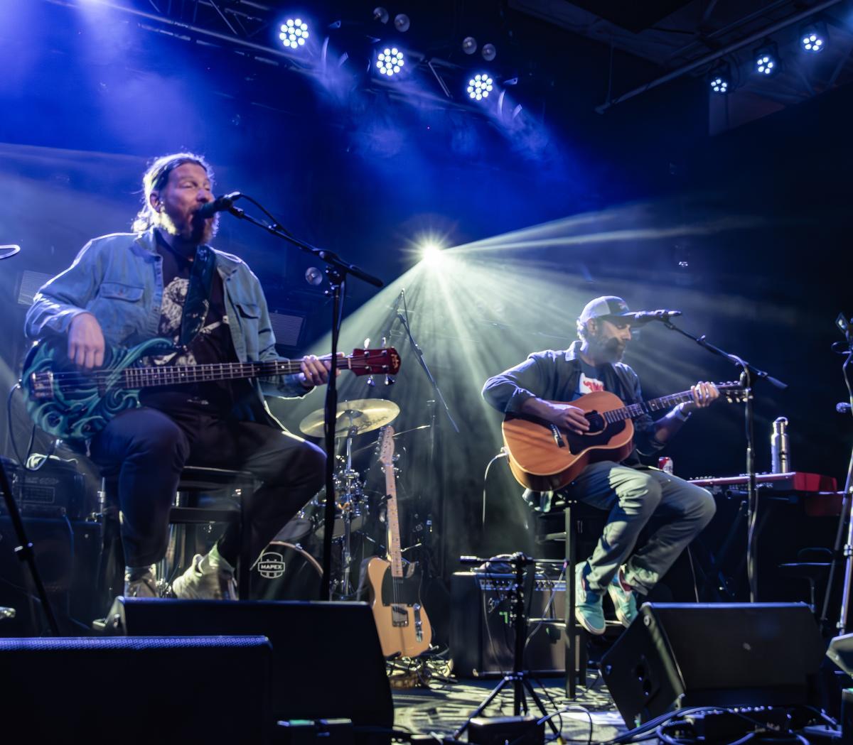 Al & Rob of moe. at Soundcheck Studios in Pembroke, Massachusetts on November 19, 2023.